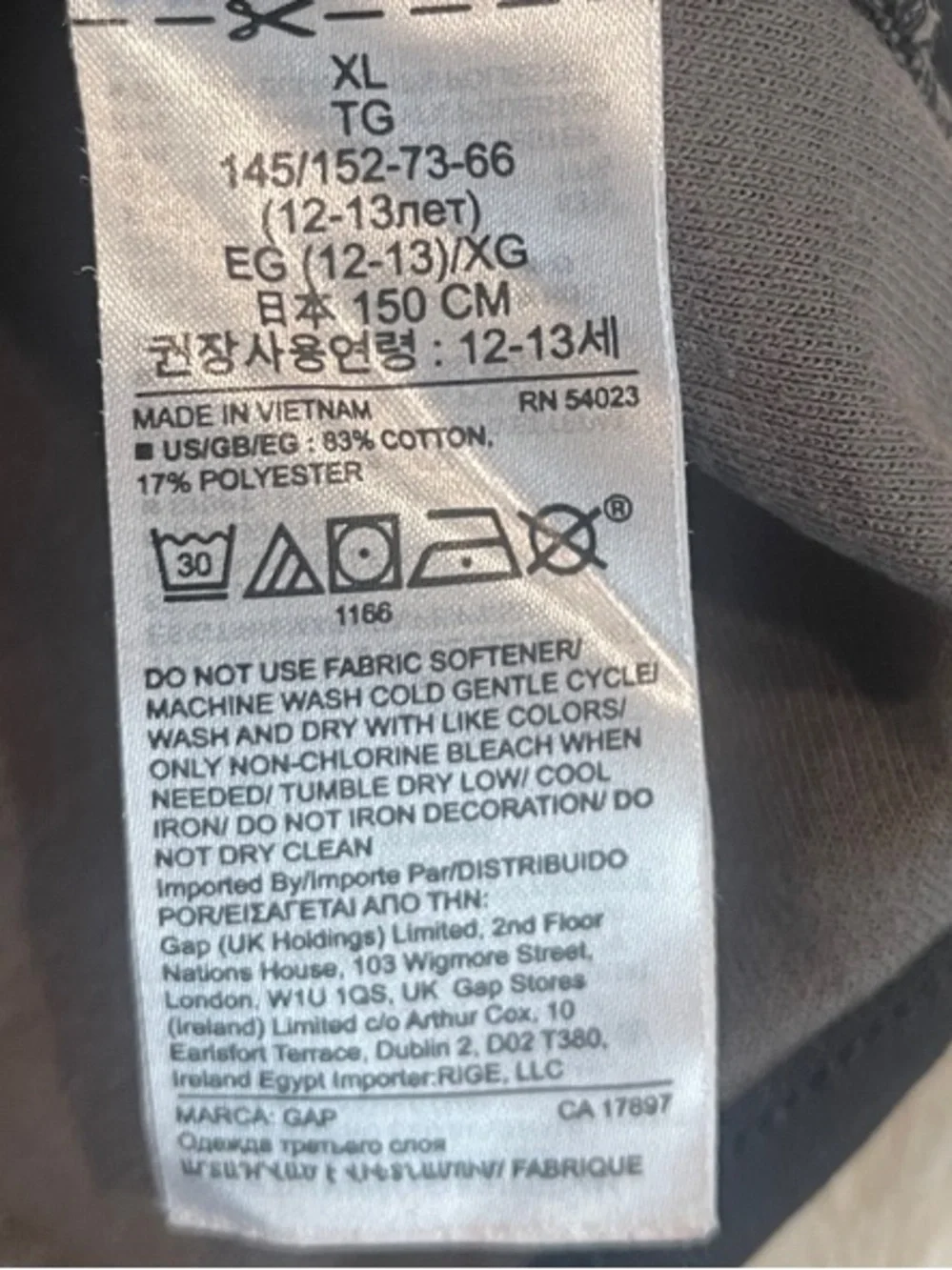 GAP Kids Gray & Black Camo Zip Hoodie